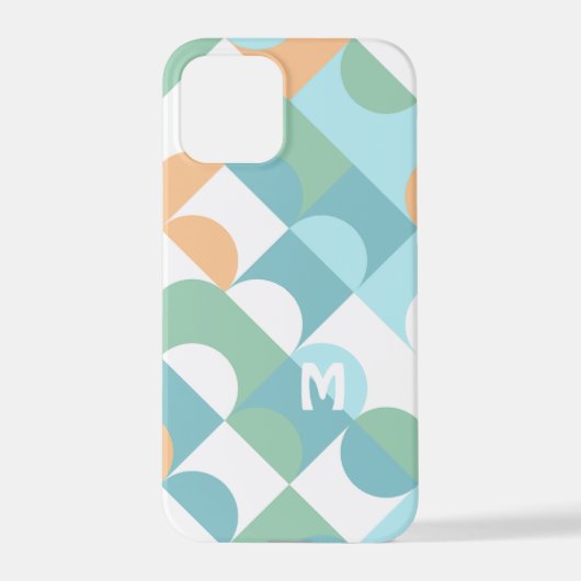 Aangepast, Blauwgroen blauw, groen patroon voor he iPhone Hoesje (Achterkant)