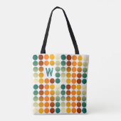 Aangepast Blauwgroen Blauw Groen Rood Oranje gekle Tote Bag (Achterkant)