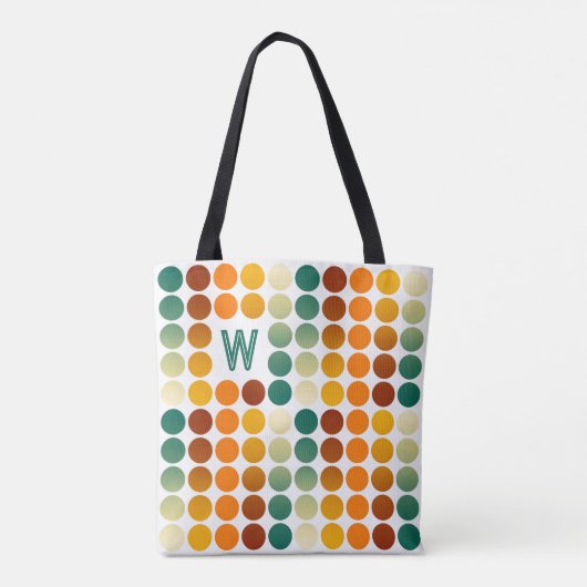 Aangepast Blauwgroen Blauw Groen Rood Oranje gekle Tote Bag (Achterkant)