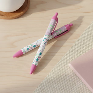 Aangepast Blauwgroen blauw groen roze violet Terra Zwarte Inkt Pen
