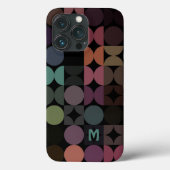 Aangepast Blauwgroen blauw groen, zwart Retropatro Case-Mate iPhone Case (Achterkant)