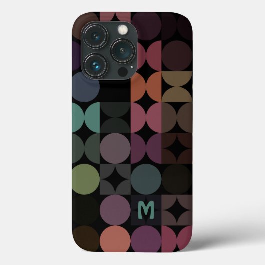 Aangepast Blauwgroen blauw groen, zwart Retropatro Case-Mate iPhone Case (Achterkant)