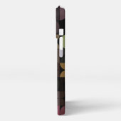 Aangepast Blauwgroen blauw groen, zwart Retropatro iPhone Hoesje (Linkerkant)