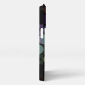 Aangepast Blauwgroen blauw groen, zwart Retropatro iPhone Hoesje (Rechterkant)