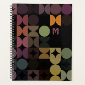 Aangepast Blauwgroen blauw groen, zwart Retropatro Planner (Voorkant)