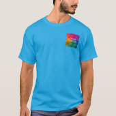Aangepast Blauwgroen blauw Logo Afbeelding toevoeg T-shirt (Voorkant)
