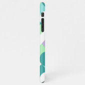 Aangepast Blauwgroen blauw Mint Green Retro Art Pa iPhone Hoesje (Linkerkant)