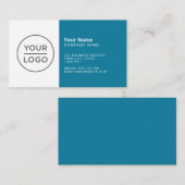 Aangepast blauwgroen blauw modern minimalistisch k visitekaartje (Voorkant / Achterkant)
