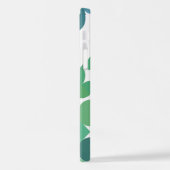 Aangepast Blauwgroen blauw Shamrock Green Retro Ar iPhone Hoesje (Linkerkant)