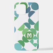 Aangepast Blauwgroen blauw Shamrock Green Retro Ar iPhone Hoesje (Achterkant)