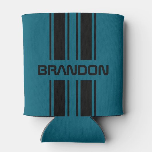 Aangepast Blauwgroen blauw zwart-wit met automatis Blikjeskoeler (Achterkant)