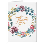 Aangepast Blauwgroen en Bourgogne Floral Wreath Da (Voorkant)