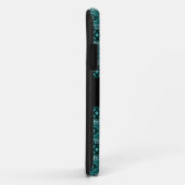 Aangepast Blauwgroen en zwart Aztec-patroon Case-Mate iPhone Case (Achterkant/rechts)