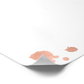 Aangepast Blauwgroen geode en Roos Gold Blank brui Poster (Hoek)