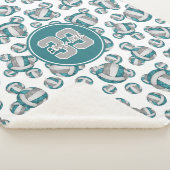 aangepast blauwgroen grijs volleybalpatroon voor m sherpa deken (3/4)