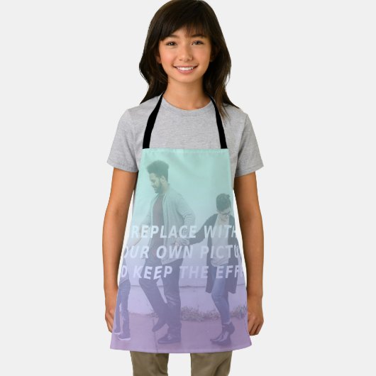 Aangepast Blauwgroen groen en Paars verloop herste Schort (Insitu)