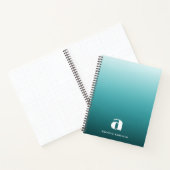 Aangepast Blauwgroen Persoonlijk Notitieboek (Binnen)