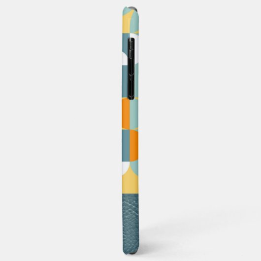 Aangepast Blauwgroen Seafoam Green Oranje Retro Ar Case-Mate iPhone Case (Achterkant/links)