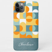 Aangepast Blauwgroen Seafoam Green Oranje Retro Ar iPhone Hoesje (Achterkant)