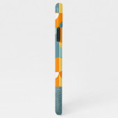 Aangepast Blauwgroen Seafoam Green Oranje Retro Ar iPhone Hoesje (Rechterkant)