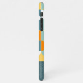 Aangepast Blauwgroen Seafoam Green Oranje Retro Ar iPhone Hoesje (Linkerkant)