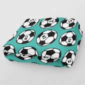 Aangepast Blauwgroen Voetbal patroon Fleece Deken