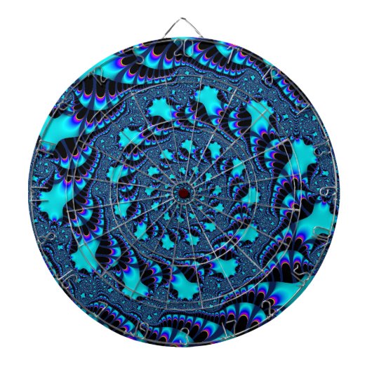 Aangepast Blauwgroen whirlpoolspiral dartboard Dartbord (Voorkant)