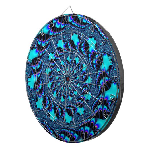 Aangepast Blauwgroen whirlpoolspiral dartboard Dartbord (Voorkant Rechts)