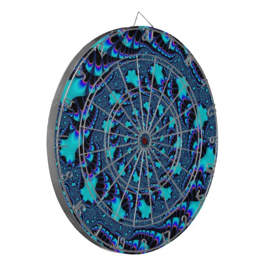 Aangepast Blauwgroen whirlpoolspiral dartboard Dartbord (Voorkant Links)