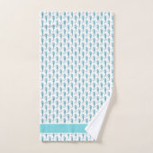 Aangepast Blauwgroen zeepaard Bathroom Blue Aqua Bad Handdoek (Handdoek)