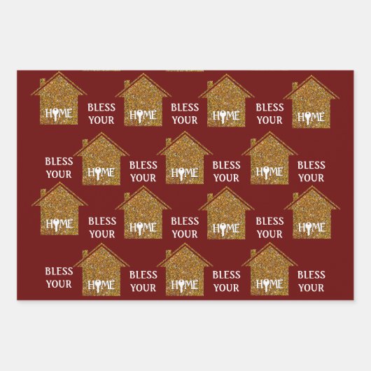 Aangepast BLEEK JE THUIS EMAAL Inpakpapier Vel (Voorkant 2)