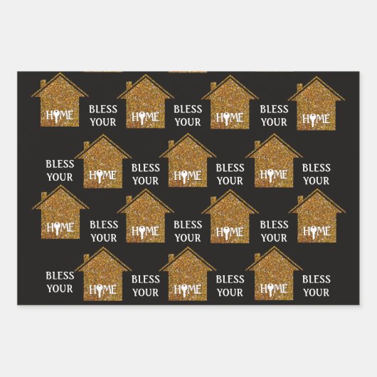 Aangepast BLEEK JE THUIS EMAAL Inpakpapier Vel (Voorkant)