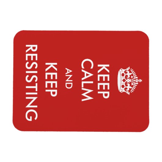 Aangepast Blijf kalm en blijf weerstand bieden Magneet (Horizontaal)