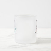 Aangepast bloem N-letter waterverf bladmonogram Matglas Koffiemok (Center)