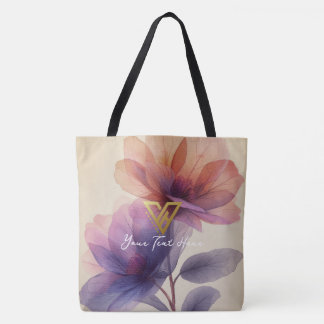 Aangepast: Bloemen Grace Tas, Blossom Elegance. Tote Bag