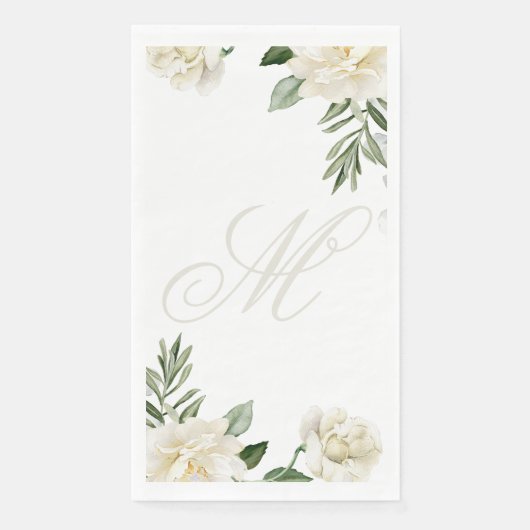 Aangepast bloemendrieletter servet (Voorkant)