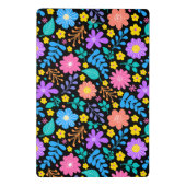 Aangepast bloemenpatroon | Modern kleurrijk monogr Mini Klembord (Achterkant)