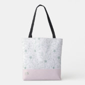 Aangepast bloemenpatroon tote bag (Achterkant)