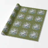 Aangepast bloemontwerp  cadeaupapier (Uitgerold)