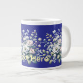 Aangepast bloemontwerp  grote koffiekop (Voorkant rechts)