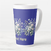 Aangepast bloemontwerp latte mok (Rechterhoek)