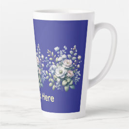 Aangepast bloemontwerp latte mok