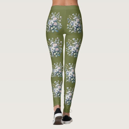 Aangepast bloemontwerp leggings (Achterkant)