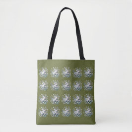 Aangepast bloemontwerp tote bag