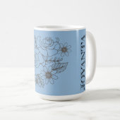 Aangepast bloemontwerp witte Joyanta Koffiemok (Voorkant rechts)