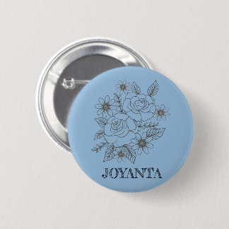 Aangepast bloemontwerp witte Joyanta Ronde Button 5,7 Cm