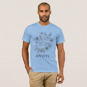 Aangepast bloemontwerp witte mannen Joyanta T-shirt (Voorkant volledig)