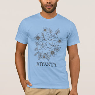 Aangepast bloemontwerp witte mannen Joyanta T-shirt