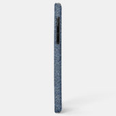 Aangepast bloempatroon op nep blauwe denim jeans Case-Mate iPhone case (Achterkant/links)