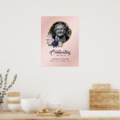 Aangepast bloemstuk 'Levensviering' rouwbord Poster (Keuken)